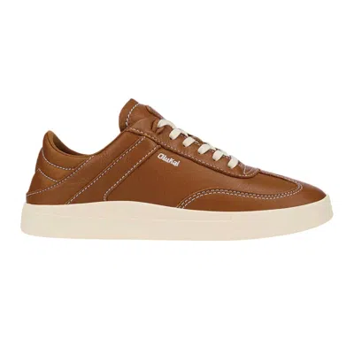 Olukai Women's Hā‘upu Full-grain Leather Sneakers In Fox In Brown