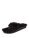 Olukai Kipea Heu Genuine Shearling Slide Sandal In Black