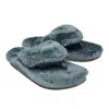 Olukai Kipea Heu Genuine Shearling Slide Sandal In Blue