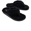 Olukai Kipea Heu Genuine Shearling Slide Sandal In Black