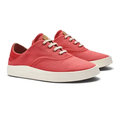 Olukai Women's Kohu Sneaker In Lehua Flower In Red