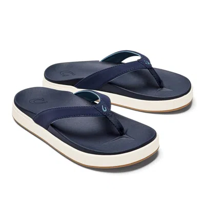 Olukai Women's Nu' A Pi'o Beach Sandal In Trench Blue In Multi