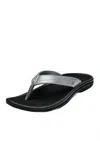 Olukai Women's Ohana Beach Sandal In Pewter/black In Multi