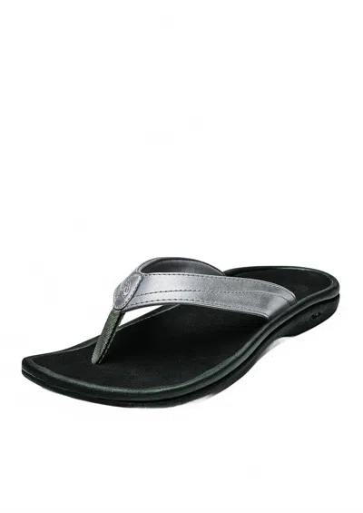 Olukai Women's Ohana Beach Sandal In Pewter/black In Multi
