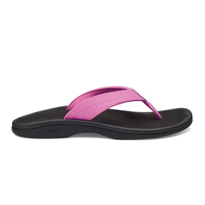 Olukai Women's Ohana Beach Sandals In Dragon Fruit/ Black In Multi