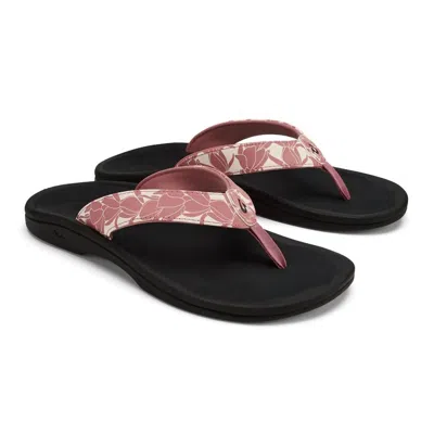 Olukai Women's 'ohana Sandal In Coral Rose/pa'i In Black