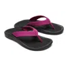 Olukai Women's Ohana Synthetic Sandals In Orchid Flower/black In Pink