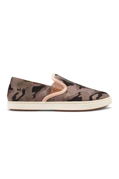 Olukai Women's Pehuea Pa‘i Slip-on Sneaker In Soft Pink / Ke Au Camo 6qke In Brown