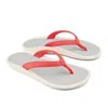 Olukai Women's Pi'oe Sandal In Hot Coral/mist Grey In Multi