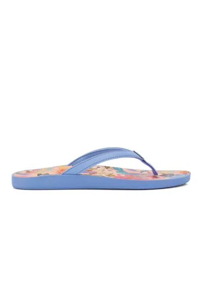 Olukai Women's Puawe Sandals In Cloud Blue/flower In Multi