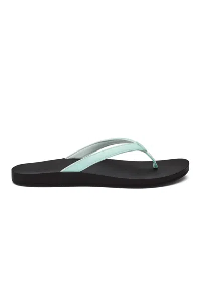 Olukai Women's Puawe Sandals In Sea Glass/black In Green