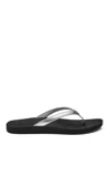 OLUKAI WOMEN'S PUAWE SANDALS IN SILVER/BLACK