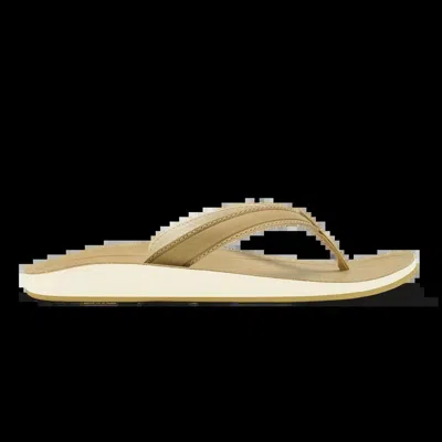 Olukai Women's Southshore Waterproof Leather Sandals In Toasted Coconut In Gold