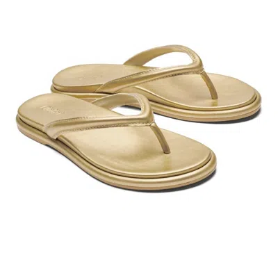 Olukai Women's Tiare Leather Sandal In Bubbly/bubbly In Gold