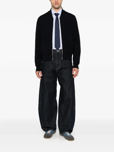 Olymp Striped Long-sleeve Shirt In Black