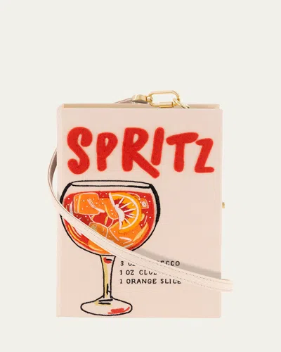 Olympia Le-tan Aperol Spritz Book Clutch Bag In Nacre