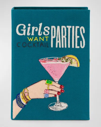 Olympia Le-tan Girls Want Cocktail Parties Book Clutch Bag In Jade Latim