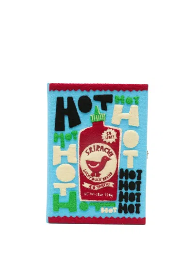 Olympia Le-tan Graphic-appliqué Mini Bag In Blue