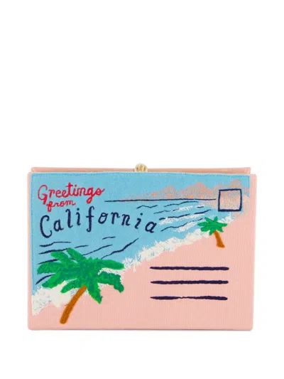 Olympia Le-tan Greetings From California Mini Bag In Pink