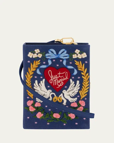 Olympia Le-tan Just Married Book Clutch Bag In Ocean