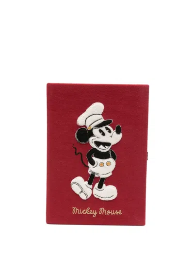 Olympia Le-tan Mickey Mouse Clutch Bag In Red