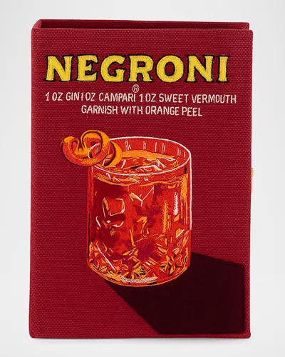 Olympia Le-tan Negroni Book Clutch Bag In Camelia
