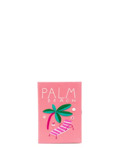 Olympia Le-tan Palm Beach Madalina Andronic Embroidered Clutch Bag In Pink