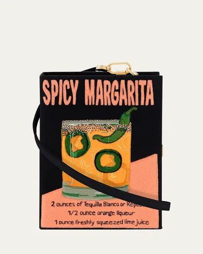 Olympia Le-tan Spicy Margarita Book Clutch Bag In Black