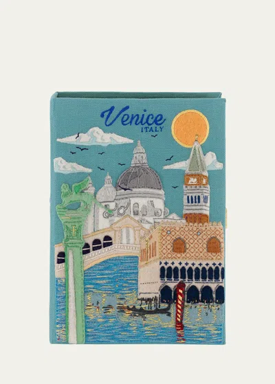 Olympia Le-tan Venice Italy Book Clutch Bag In Blue