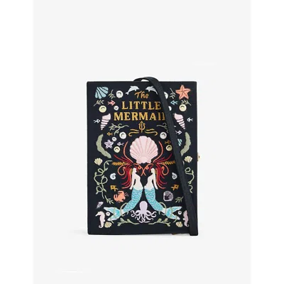 Olympia Le-tan Womens Black The Little Mermaid Book Cotton, Wool And Silk-blend Clutch Bag