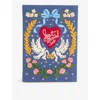 Olympia Le-tan Womens Ocean Just Married Embroidered Book Cotton-blend Clutch Bag