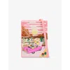 Olympia Le-tan Womens Peony Wild & Free Embroidered Book Cotton-blend Clutch Bag In Peony