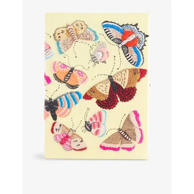 Olympia Le-tan Womens Sunny Butterflies Embroidered Book Cotton-blend Clutch Bag