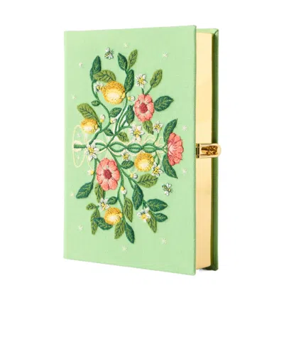 Olympia Le-tan Appliquéd Embroidered Canvas Clutch In Multi