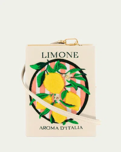 Olympia Le-tan Aroma D'italia Book Clutch Bag With Strap In Neutral