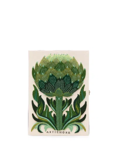 Olympia Le-tan Artichoke Embroidered Clutch Bag In Multi
