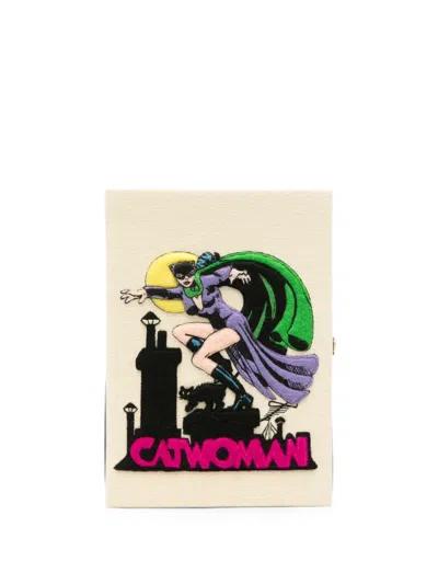 Olympia Le-tan Catwoman Embroidered Clutch Bag In Multi