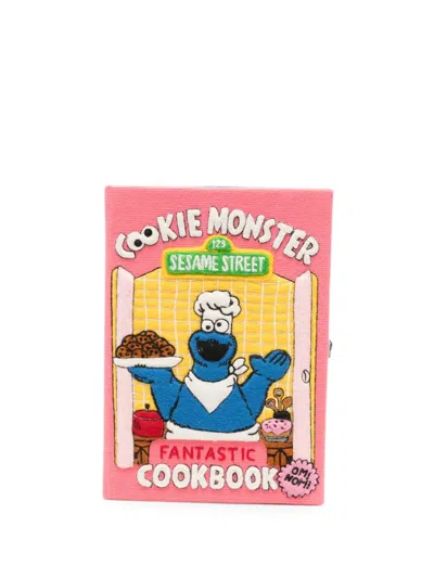 Olympia Le-tan Cookie Monster Book-shaped Clutch Bag In Pink