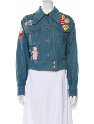 Pre-owned Olympia Le-tan Denim Jacket In Blue