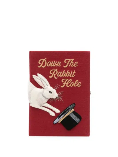 Olympia Le-tan Down The Rabbit Hole Clutch Bag In Red