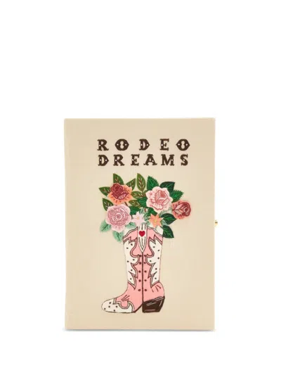 Olympia Le-tan Floral-embroidered Clutch Bag In Neutral