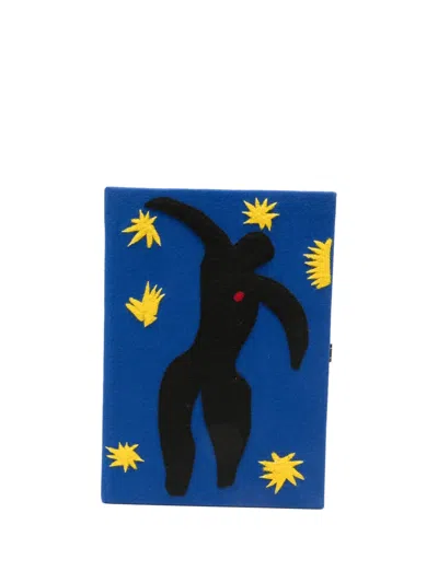 Olympia Le-tan Icarus Appliqué Clutch Bag In Blue