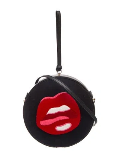 Pre-owned Olympia Le-tan Leather Crossbody Bag In Black