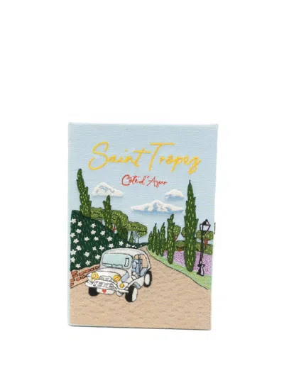 Olympia Le-tan Saint-tropez Embroidered Clutch Bag In Multi