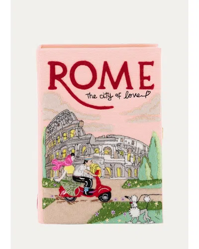 Olympia Le-tan Voyages Rome City Book Clutch Bag In Ballet