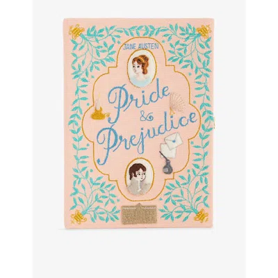 Olympia Le-tan Womens Ballet Pride Prejudice Embroidered Book Clutch Bag In Pink
