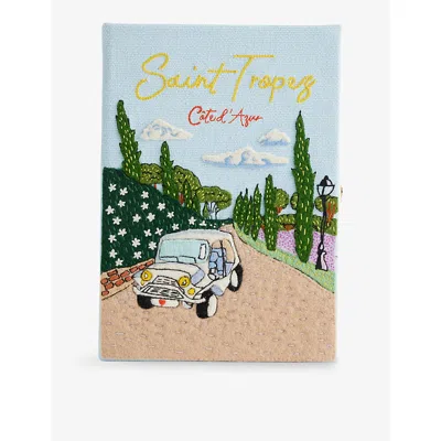 Olympia Le-tan Womens Seatex Sainttropez Embroidered Book Clutch Bag