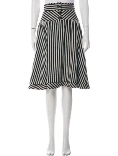 Pre-owned Olympia Le-tan Wool Midi Length Skirt In Multi