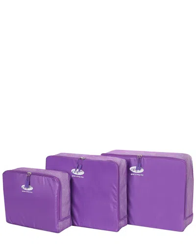 Olympia Usa 3-piece Packing Pouch Set In Purple