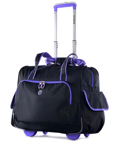 Olympia Usa Rave Rolling Overnighter With Laptop C In Black